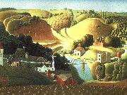 Grant Wood Stone City, Iowa China oil painting reproduction